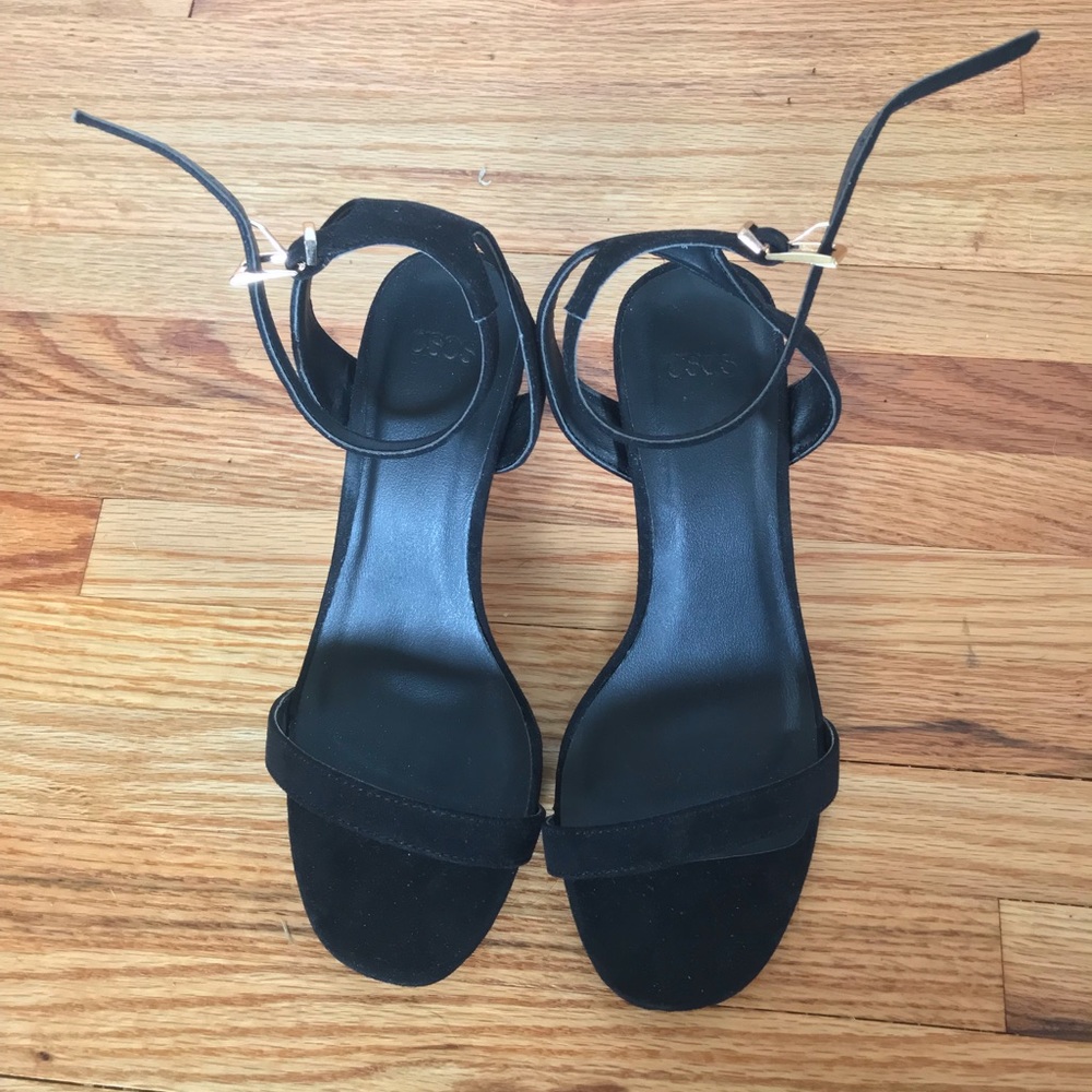 ASOS Wide Fit Heeled Sandals US 6, UK 3